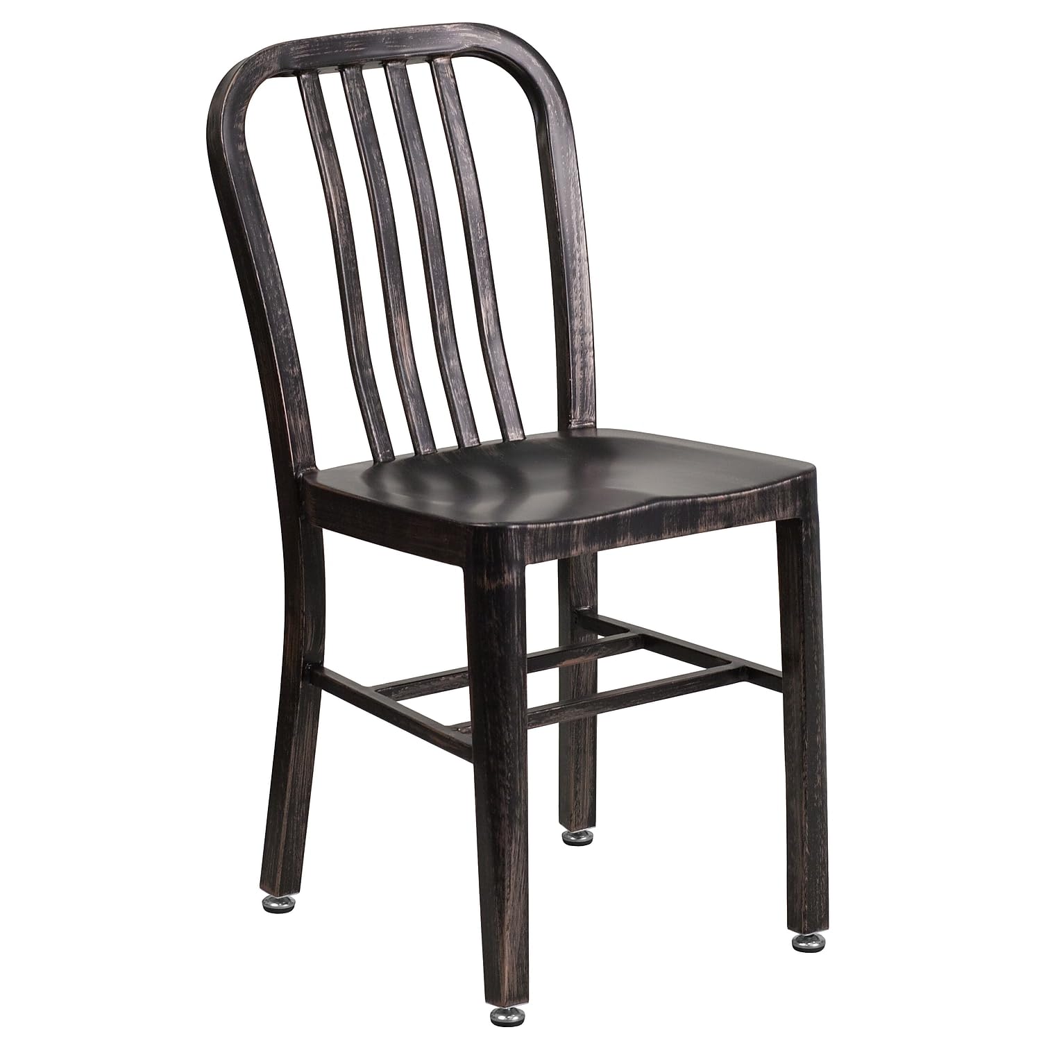 Flash Furniture Commercial Grade Silver Metal Indoor-Outdoor Chair