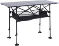 ALPHA CAMP Camping Table Outdoor Portable Adjustable Aluminum Table with Storage for Grill Travel Picnic Beach BBQ Backyards