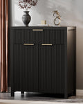 Lulive Fluted Buffet Cabinet with Storage Sideboard Cabinet Adjustable Shelves for Kitchen Living Room, Kitchen, Entryway