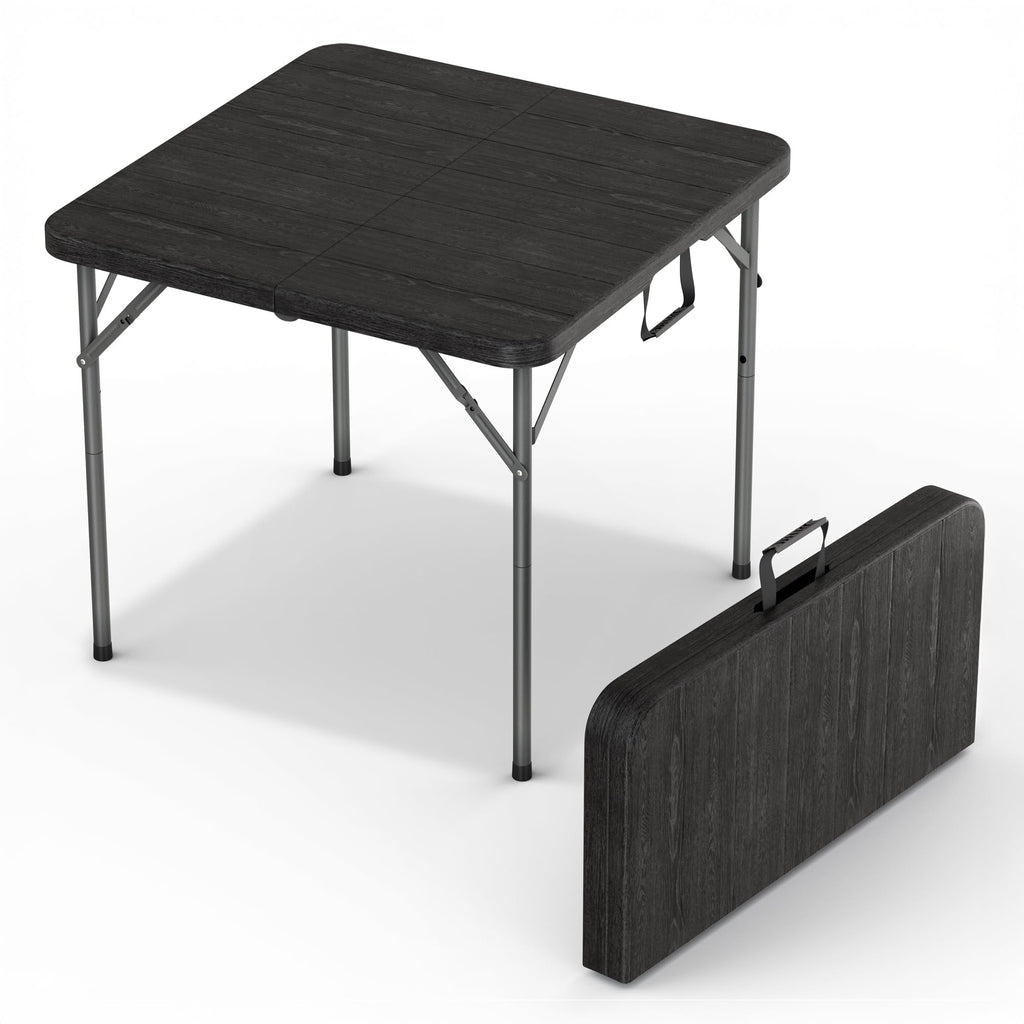 4 Feet Foldable Table Adjustable Height with Built in Handle, Steel Legs | 4FT Heavy Duty Portable | Perfect for Party Dining Wedding Events Picnic Indoor Outdoor Camping Utility Folding - 4 Foot