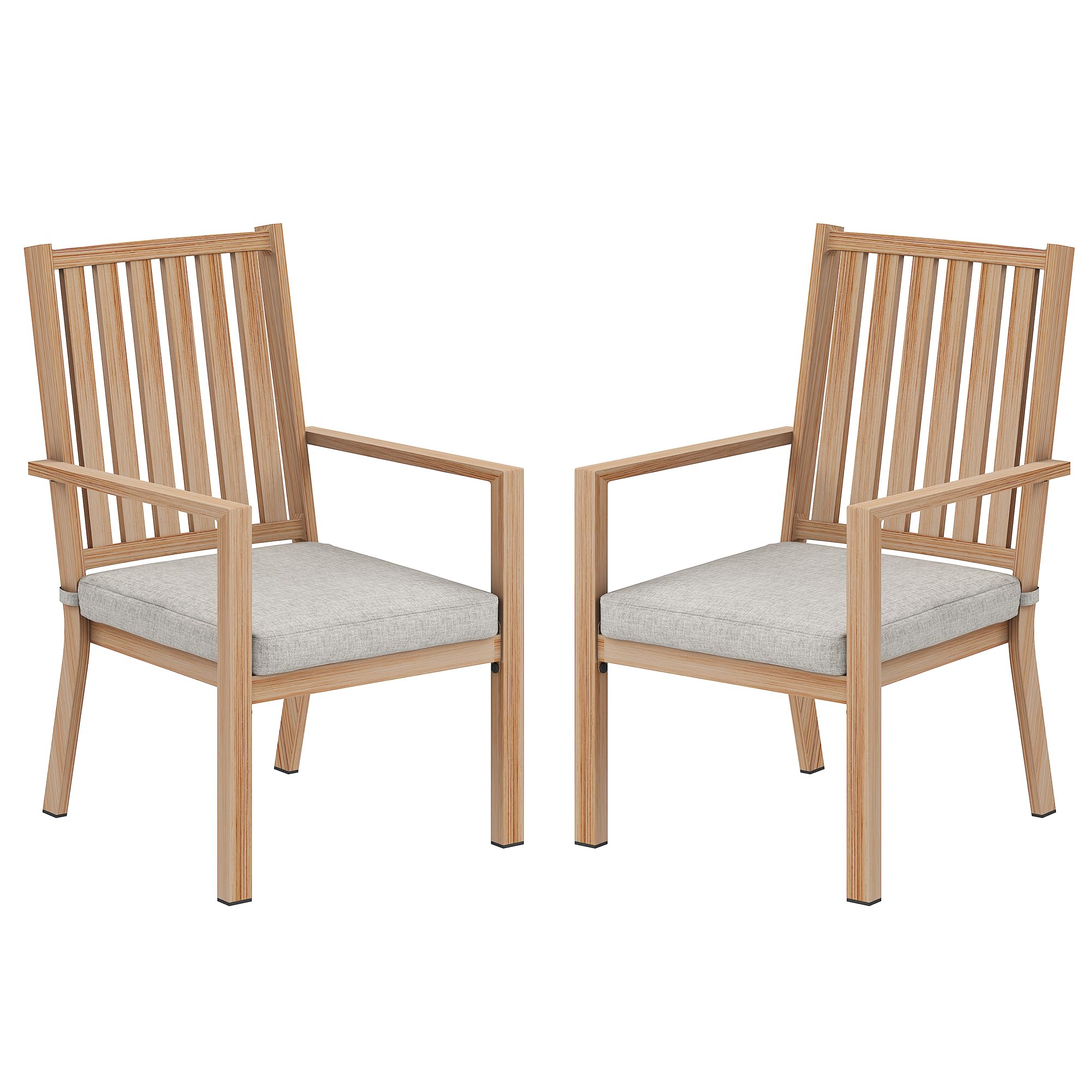 FansaFurn Patio Dining Chairs Set of 4, Aluminum Outdoor Patio Chairs with Waterproof Cushions, Metal Outdoor Patio Furniture Set for Porch, Balcony, Deck, Backyard, Brown