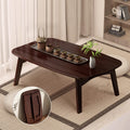 Japanese Floor Table Folding Bamboo Wood Coffee Table,Tatami Table for Sitting on The Floor Japanese Style Low Table (Original Wood, 31.49 * 15.74 * 13.78Inch)