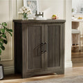 Memobarco Fluted Buffet Cabinet with Storage Accent Sideboard,Modern Credenza with 4 Doors & Adjustable Shelves,Wood Coffee Bar Table Console for Dining Room Kitchen Living Room Entryway,Natural Oak