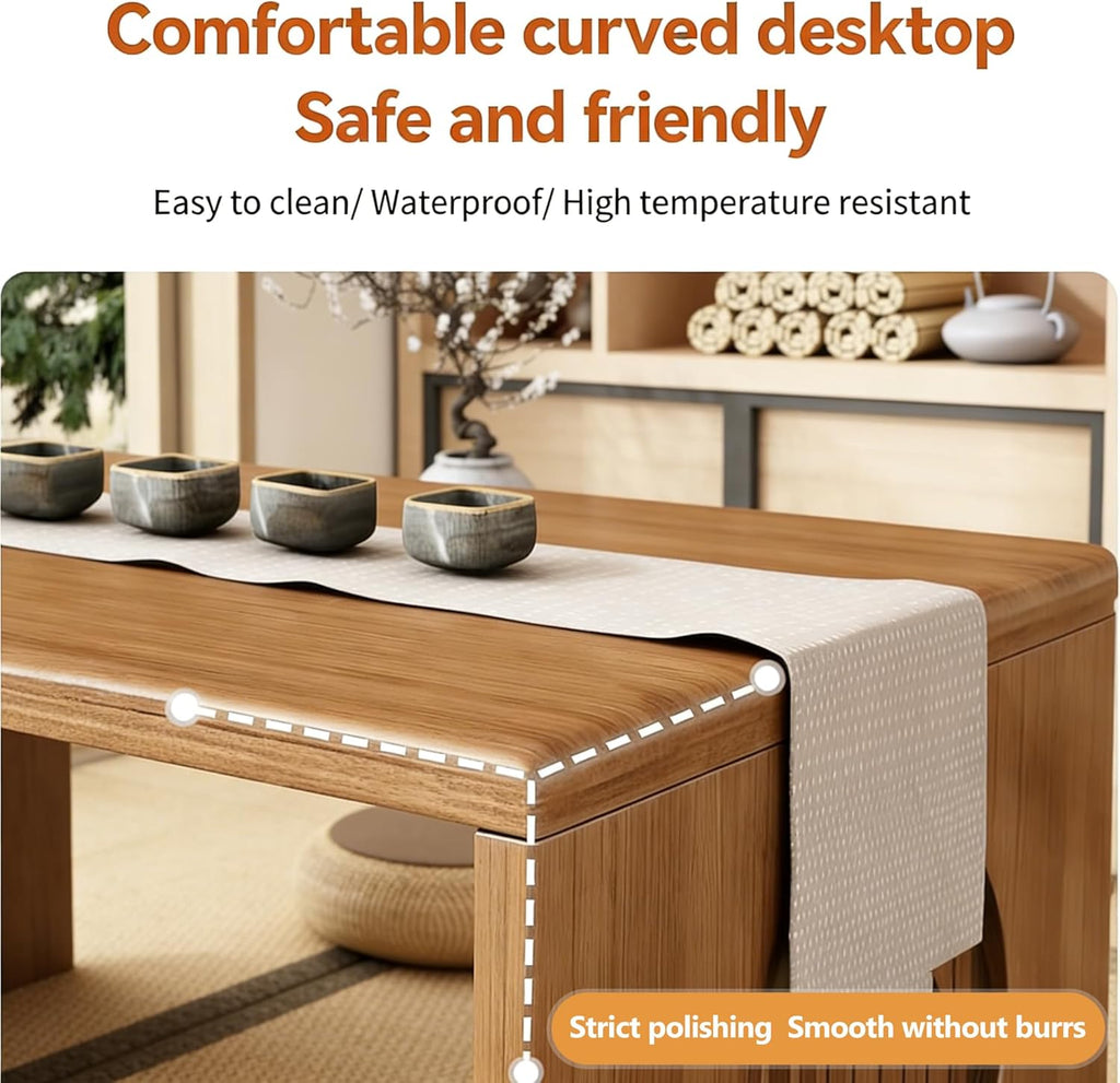 Japanese Folding Coffee Table, Low Coffee Table for Sitting on The Floor, Japanese Floor Table No Assembly Small Coffee Tables for Living Room Tatami Tea Room Dining Bedroom 31.5 Inch